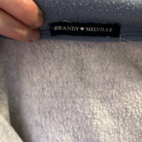 Super soft Brandy Melville Half-Zip Sweatshirt - Picture 4 of 5